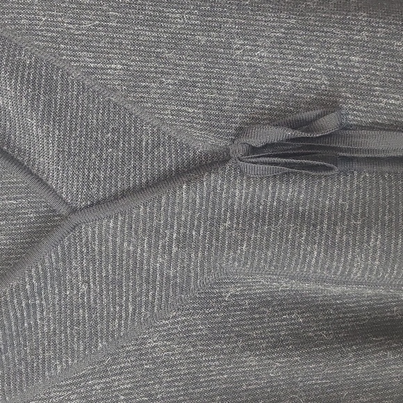 BEYOND THREADS Black Alpaca Wool Blend Wrap Lagonlook Cardigan Sweater - Picture 4 of 11